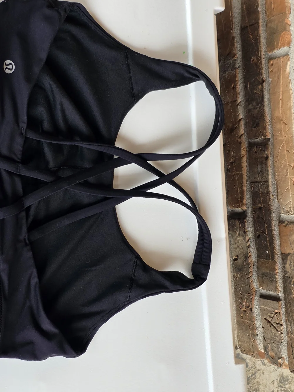 lululemon athletica Black Crisscross Strappy Sports Bra